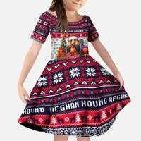 Afghan Hound Merry Woofmas Family Matching Off The Shoulder Long Sleeve Dress and Hawaiian Shirt Christmas Dog Art Style - Wonder Print Shop