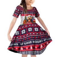 Afghan Hound Merry Woofmas Family Matching Off Shoulder Short Dress and Hawaiian Shirt Christmas Dog Art Style - Wonder Print Shop