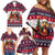 Afghan Hound Merry Woofmas Family Matching Off Shoulder Short Dress and Hawaiian Shirt Christmas Dog Art Style - Wonder Print Shop