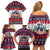 Afghan Hound Merry Woofmas Family Matching Off Shoulder Short Dress and Hawaiian Shirt Christmas Dog Art Style - Wonder Print Shop