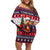 Afghan Hound Merry Woofmas Family Matching Off Shoulder Short Dress and Hawaiian Shirt Christmas Dog Art Style - Wonder Print Shop