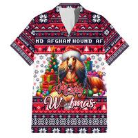 Afghan Hound Merry Woofmas Family Matching Puletasi and Hawaiian Shirt Christmas Dog Art Style - Wonder Print Shop