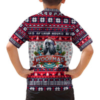 Afghan Hound Merry Woofmas Family Matching Summer Maxi Dress and Hawaiian Shirt Christmas Dog Art Style - Wonder Print Shop