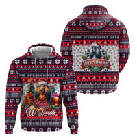 Afghan Hound Merry Woofmas Hoodie Christmas Dog Art Style - Wonder Print Shop