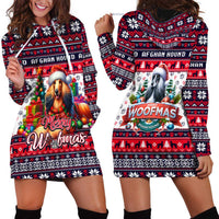 Afghan Hound Merry Woofmas Hoodie Dress Christmas Dog Art Style - Wonder Print Shop