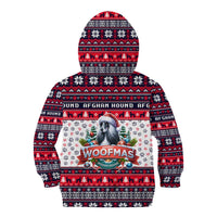Afghan Hound Merry Woofmas Kid Hoodie Christmas Dog Art Style - Wonder Print Shop