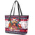 Afghan Hound Merry Woofmas Leather Tote Bag Christmas Dog Art Style - Wonder Print Shop