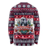 Afghan Hound Merry Woofmas Long Sleeve Shirt Christmas Dog Art Style - Wonder Print Shop