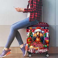 Afghan Hound Merry Woofmas Luggage Cover Christmas Dog Art Style - Wonder Print Shop