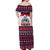 Afghan Hound Merry Woofmas Off Shoulder Maxi Dress Christmas Dog Art Style - Wonder Print Shop