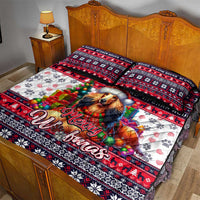 Afghan Hound Merry Woofmas Quilt Bed Set Christmas Dog Art Style - Wonder Print Shop