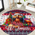 Afghan Hound Merry Woofmas Round Carpet Christmas Dog Art Style