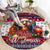 Afghan Hound Merry Woofmas Round Carpet Christmas Dog Art Style