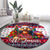 Afghan Hound Merry Woofmas Round Carpet Christmas Dog Art Style