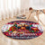 Afghan Hound Merry Woofmas Round Carpet Christmas Dog Art Style