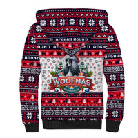 Afghan Hound Merry Woofmas Sherpa Hoodie Christmas Dog Art Style - Wonder Print Shop