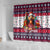 Afghan Hound Merry Woofmas Shower Curtain Christmas Dog Art Style