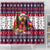 Afghan Hound Merry Woofmas Shower Curtain Christmas Dog Art Style