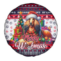 Afghan Hound Merry Woofmas Spare Tire Cover Christmas Dog Art Style - Wonder Print Shop