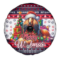 Afghan Hound Merry Woofmas Spare Tire Cover Christmas Dog Art Style - Wonder Print Shop