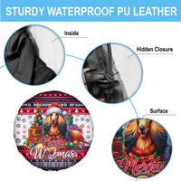 Afghan Hound Merry Woofmas Spare Tire Cover Christmas Dog Art Style - Wonder Print Shop