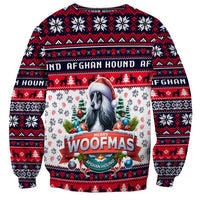 Afghan Hound Merry Woofmas Sweatshirt Christmas Dog Art Style - Wonder Print Shop