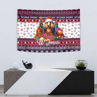 Afghan Hound Merry Woofmas Tapestry Christmas Dog Art Style - Wonder Print Shop
