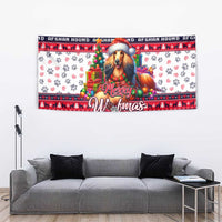 Afghan Hound Merry Woofmas Tapestry Christmas Dog Art Style - Wonder Print Shop