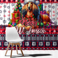 Afghan Hound Merry Woofmas Window Curtain Christmas Dog Art Style - Wonder Print Shop