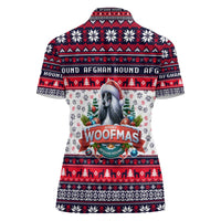 Afghan Hound Merry Woofmas Women Polo Shirt Christmas Dog Art Style - Wonder Print Shop
