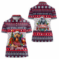 Afghan Hound Merry Woofmas Women Polo Shirt Christmas Dog Art Style - Wonder Print Shop