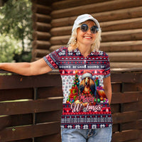Afghan Hound Merry Woofmas Women Polo Shirt Christmas Dog Art Style - Wonder Print Shop