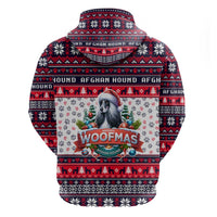 Afghan Hound Merry Woofmas Zip Hoodie Christmas Dog Art Style - Wonder Print Shop