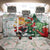 Cheer Santa Claus T-Rex Back Car Seat Cover Merry Beermas Christmas - Wonder Print Shop