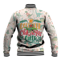 Cheer Santa Claus T-Rex Baseball Jacket Merry Beermas Christmas - Wonder Print Shop