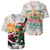 Cheer Santa Claus T-Rex Baseball Jersey Merry Beermas Christmas - Wonder Print Shop