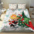 Cheer Santa Claus T-Rex Bedding Set Merry Beermas Christmas - Wonder Print Shop