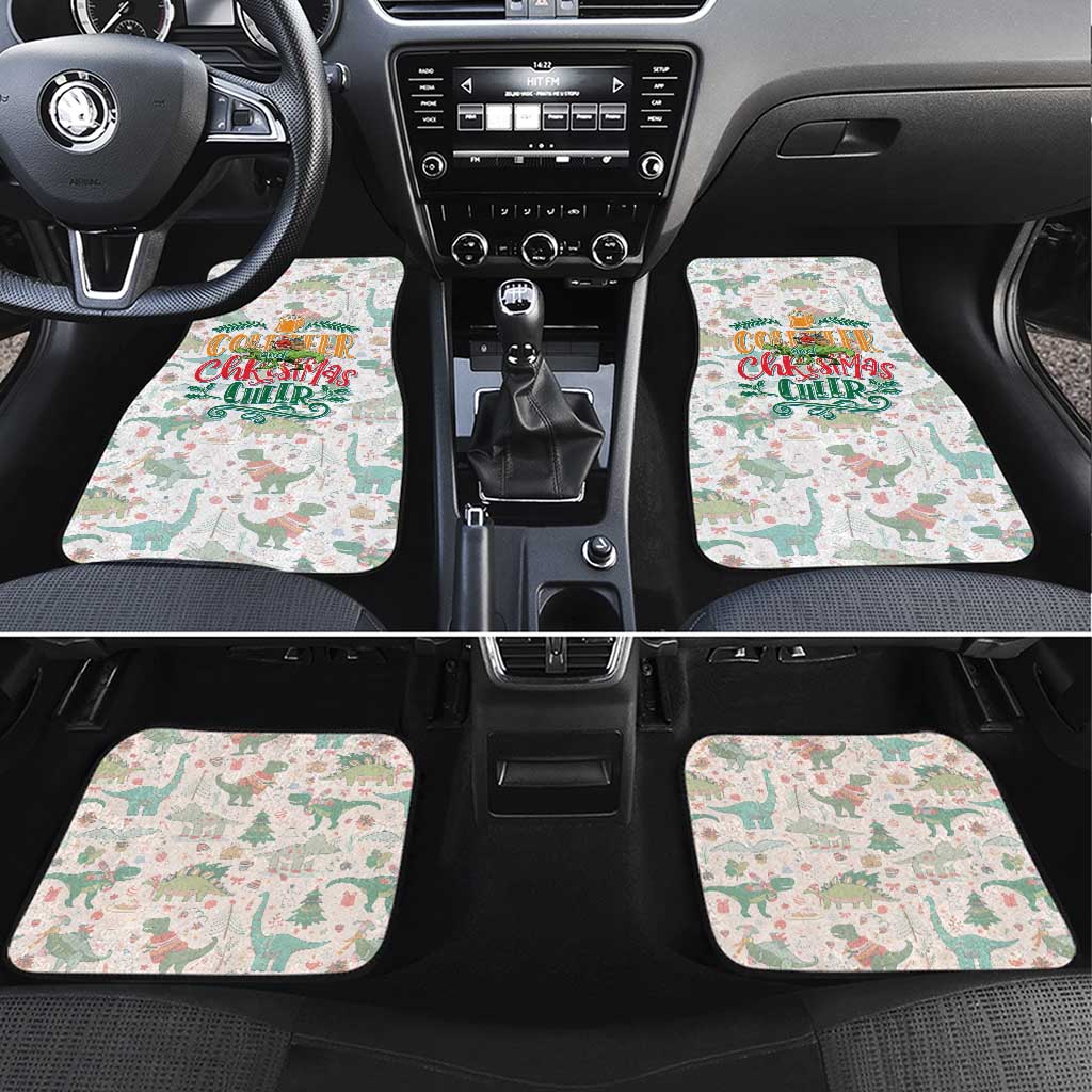 Cheer Santa Claus T-Rex Car Mats Merry Beermas Christmas - Wonder Print Shop