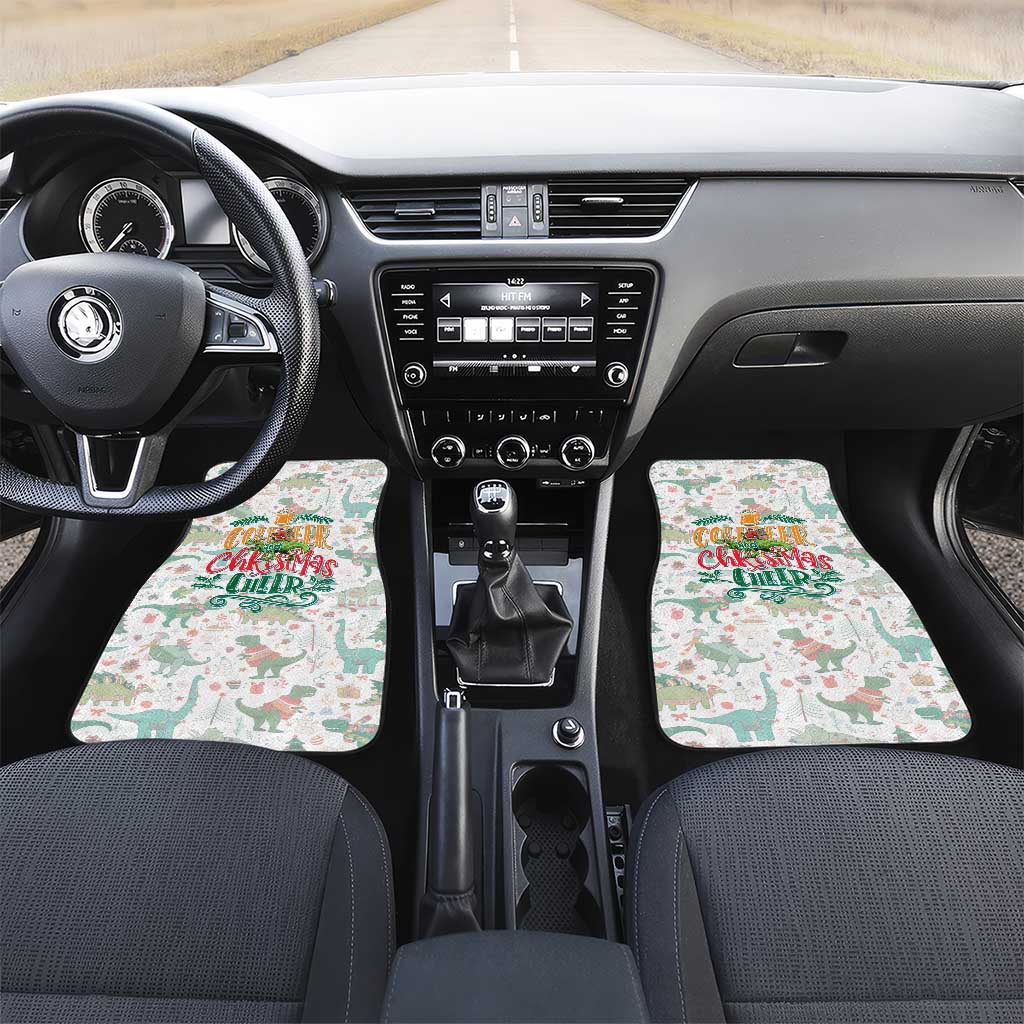Cheer Santa Claus T-Rex Car Mats Merry Beermas Christmas - Wonder Print Shop