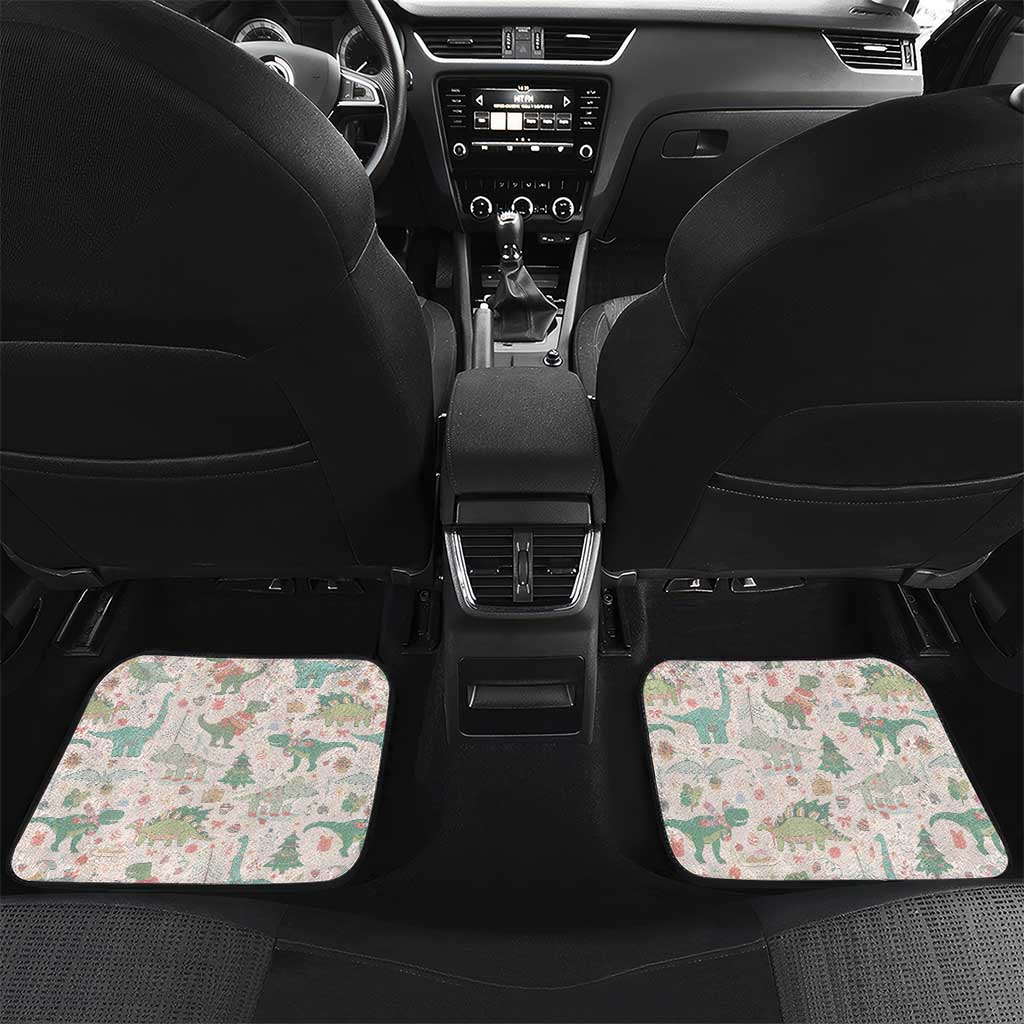 Cheer Santa Claus T-Rex Car Mats Merry Beermas Christmas - Wonder Print Shop