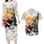 Cheer Santa Claus T-Rex Couples Matching Long Sleeve Bodycon Dress and Hawaiian Shirt Merry Beermas Christmas - Wonder Print Shop