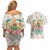 Cheer Santa Claus T-Rex Couples Matching Off Shoulder Short Dress and Hawaiian Shirt Merry Beermas Christmas - Wonder Print Shop