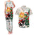 Cheer Santa Claus T-Rex Couples Matching Tank Maxi Dress and Hawaiian Shirt Merry Beermas Christmas - Wonder Print Shop