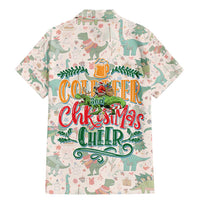 Cheer Santa Claus T-Rex Family Matching Mermaid Dress and Hawaiian Shirt Merry Beermas Christmas - Wonder Print Shop