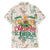 Cheer Santa Claus T-Rex Family Matching Off The Shoulder Long Sleeve Dress and Hawaiian Shirt Merry Beermas Christmas - Wonder Print Shop
