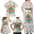 Cheer Santa Claus T-Rex Family Matching Off Shoulder Maxi Dress and Hawaiian Shirt Merry Beermas Christmas - Wonder Print Shop