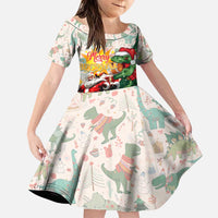 Cheer Santa Claus T-Rex Family Matching Puletasi and Hawaiian Shirt Merry Beermas Christmas - Wonder Print Shop