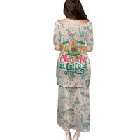 Cheer Santa Claus T-Rex Family Matching Puletasi and Hawaiian Shirt Merry Beermas Christmas - Wonder Print Shop