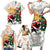 Cheer Santa Claus T-Rex Family Matching Short Sleeve Bodycon Dress and Hawaiian Shirt Merry Beermas Christmas - Wonder Print Shop