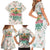 Cheer Santa Claus T-Rex Family Matching Short Sleeve Bodycon Dress and Hawaiian Shirt Merry Beermas Christmas - Wonder Print Shop
